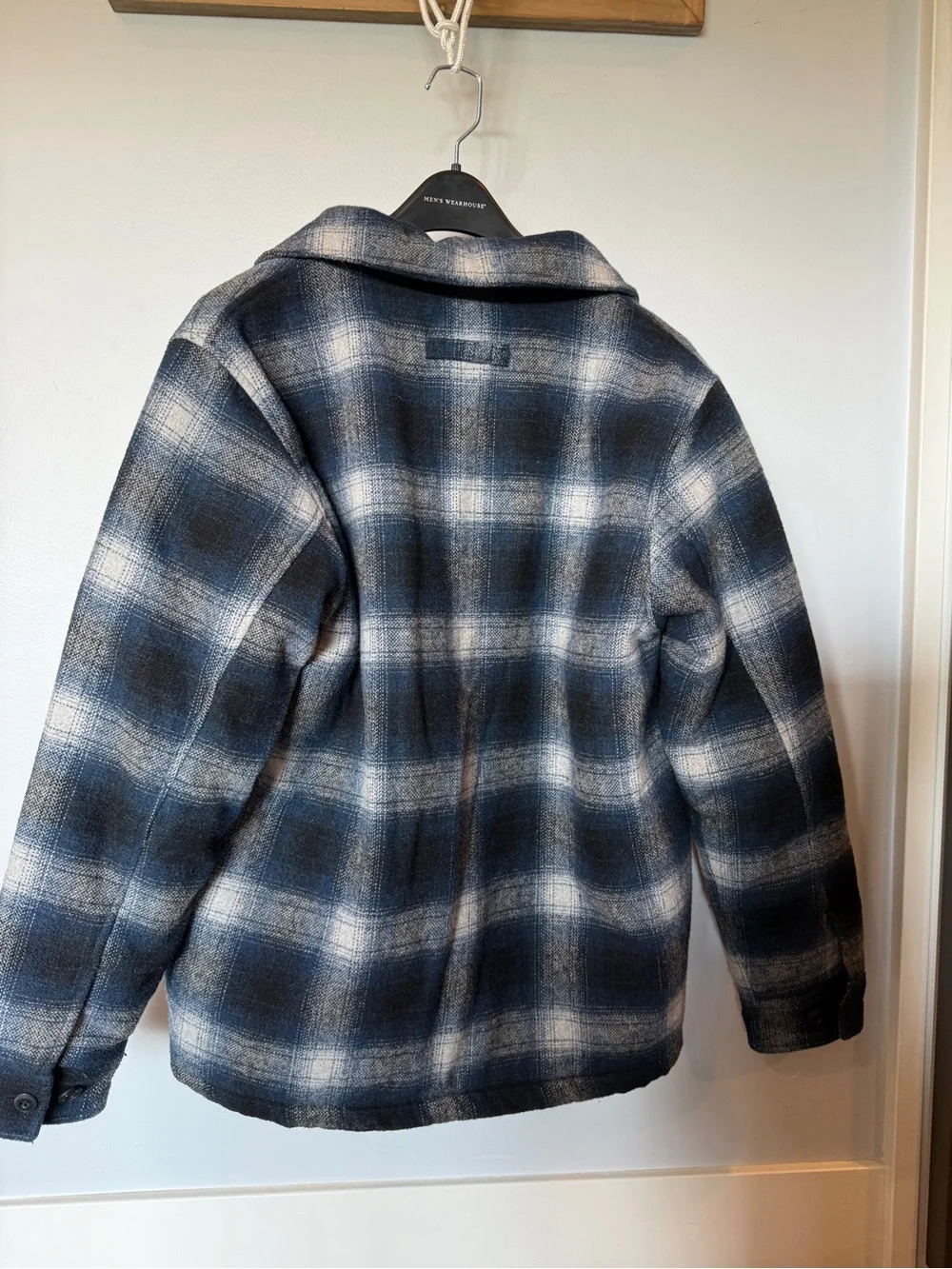 Blue Plaid Quilted-Lined Jacket
